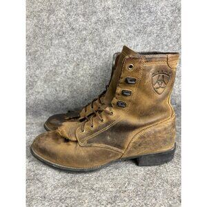 Ariat Boots Womens Size 7 Brown Leather Lace Up Paddock Riding Work Style 33525